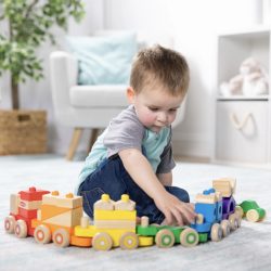 Melissa & Doug Deluxe Wooden Stacking Train